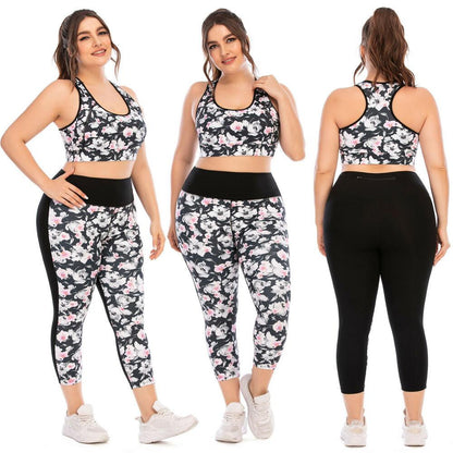 Women Plus Size Fitness Sporty Wear-STYLEGOING