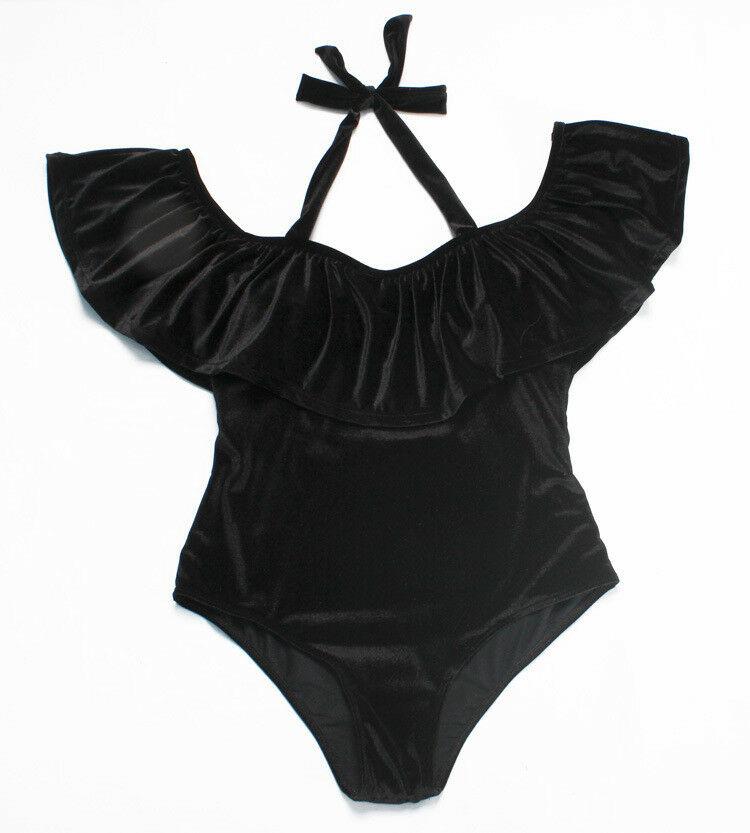 Womens Plus Size Beachwear Monokini-STYLEGOING