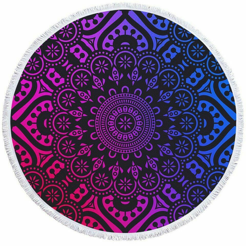 Women Beach Round Tasse Towel-STYLEGOING