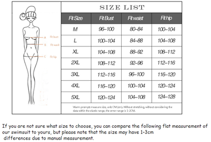 Women Plus Size Bikini Swimwear-STYLEGOING