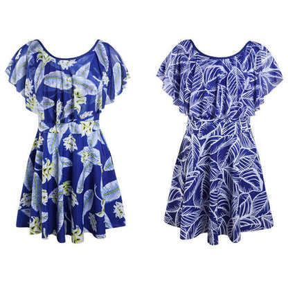 One Piece Plus Size Swimdress-STYLEGOING