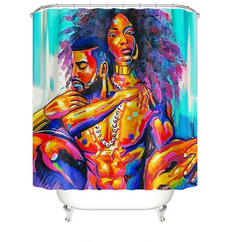 African Woman Shower Curtain-STYLEGOING