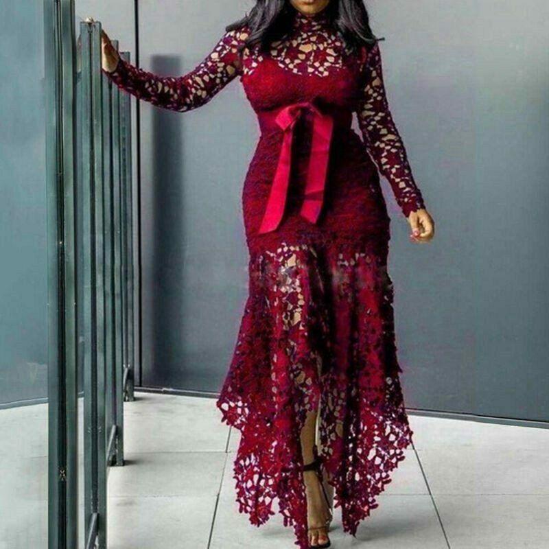 Lace Ladies Bodycon Plus Size Dress-STYLEGOING