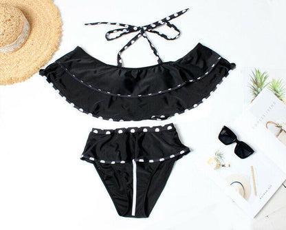 Plus Size Ruffle Bikini Set Swimsuit-STYLEGOING