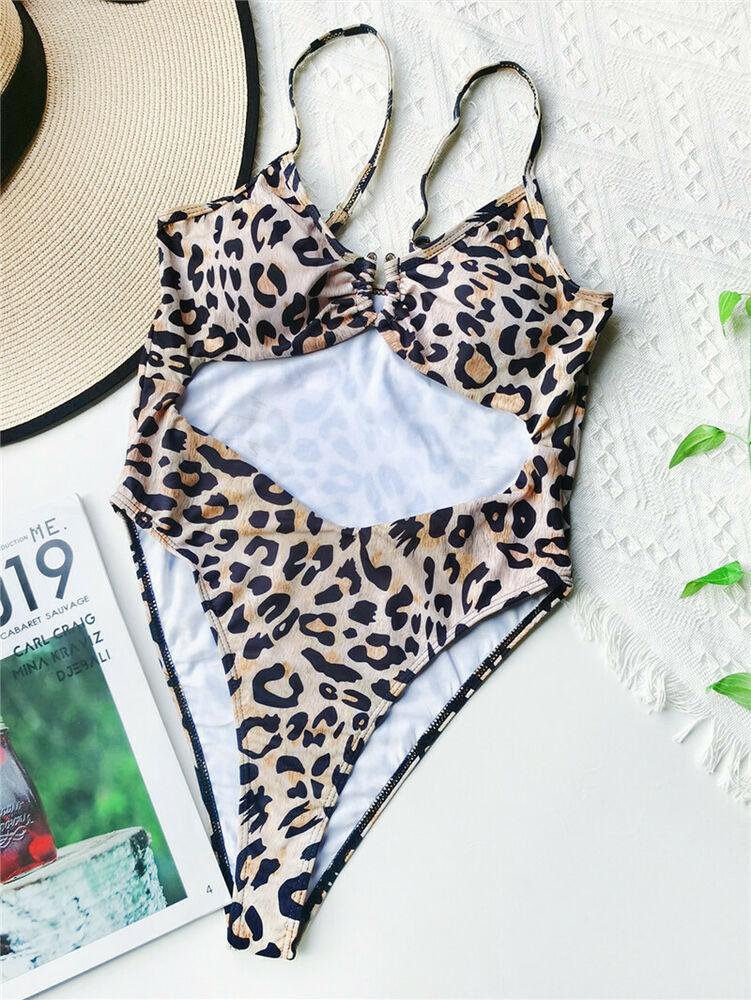 One Piece Sexy Leopard Print Swimsuit-STYLEGOING