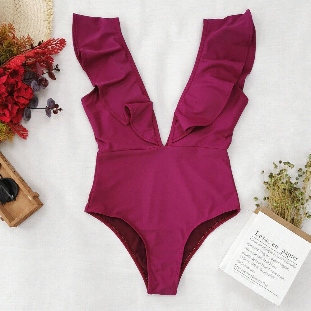 Ruffle Swimsuit One Piece Bikini-STYLEGOING