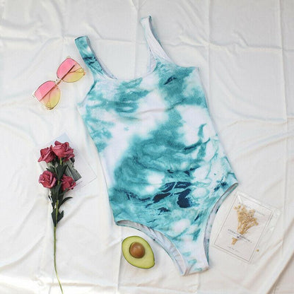 Tie Dye One Piece Swimsuit Bikini-STYLEGOING