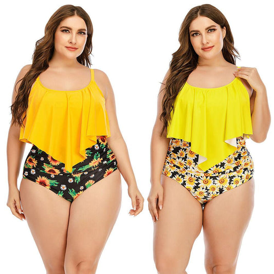 Plus Size Swimsuit High Waist Bikini-STYLEGOING