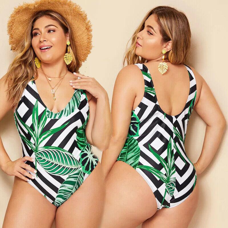 Plus Size One Piece Bikini-STYLEGOING