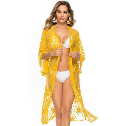 Beach Kimono Long Cardigan Cover Up-STYLEGOING