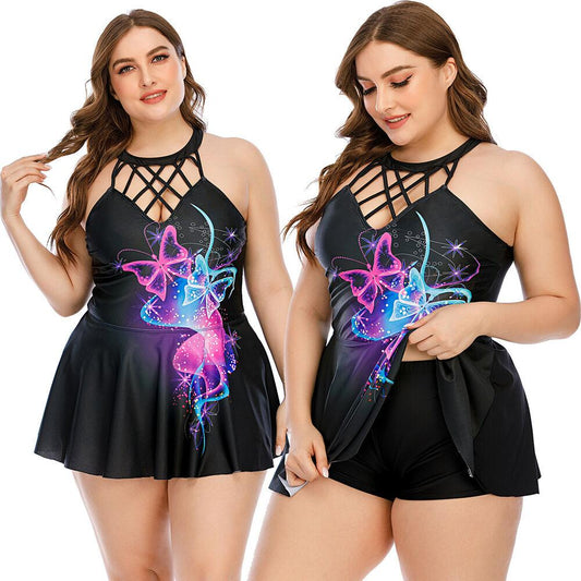 Plus Size Beach Monokini Swimsuit-STYLEGOING