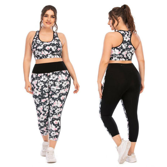 Women Plus Size Fitness Sporty Wear-STYLEGOING