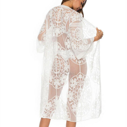 Beach Kimono Long Cardigan Cover Up-STYLEGOING