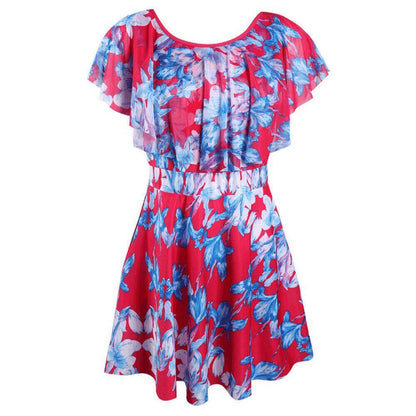 One Piece Plus Size Swimdress-STYLEGOING