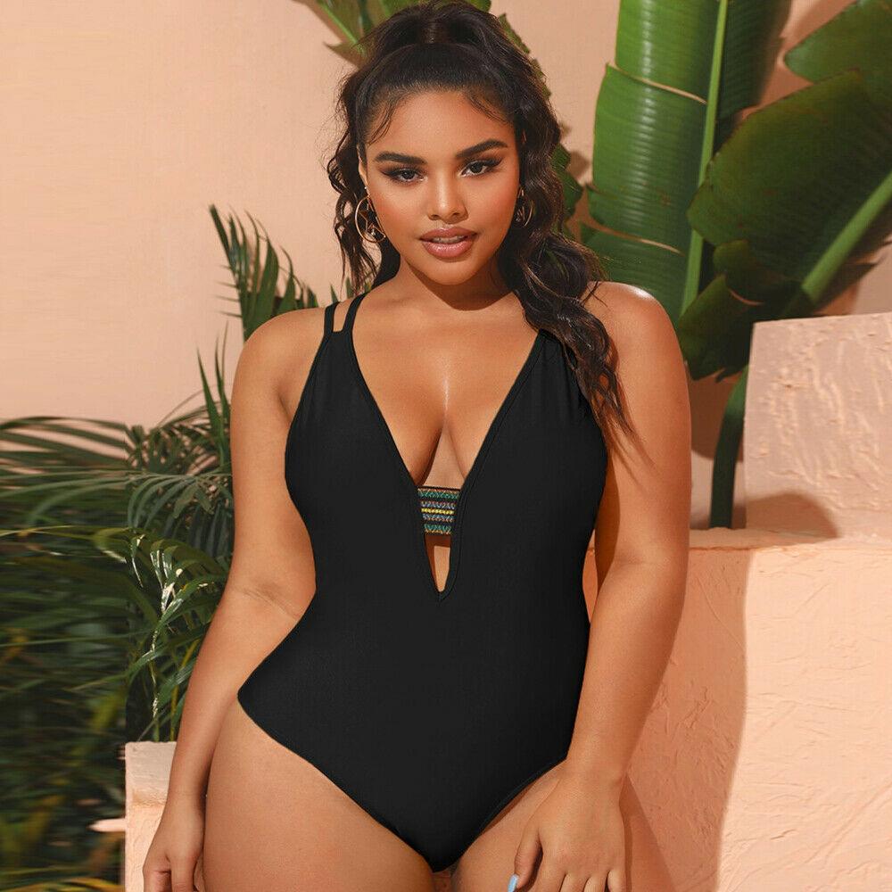 Plus Size One Piece Swimwear Swimsuit-STYLEGOING