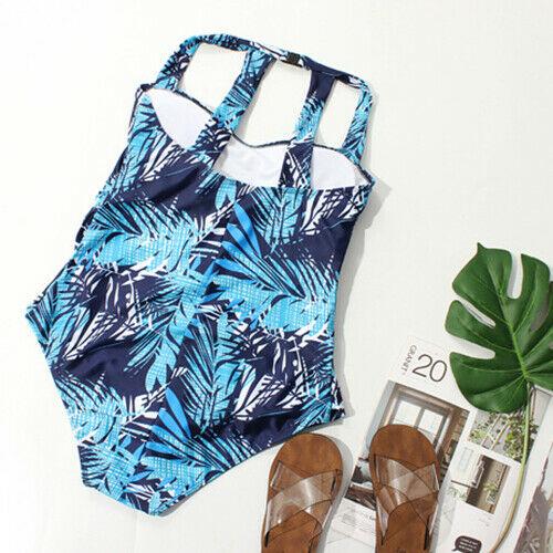Plus Size Halter Blue Monokini-STYLEGOING
