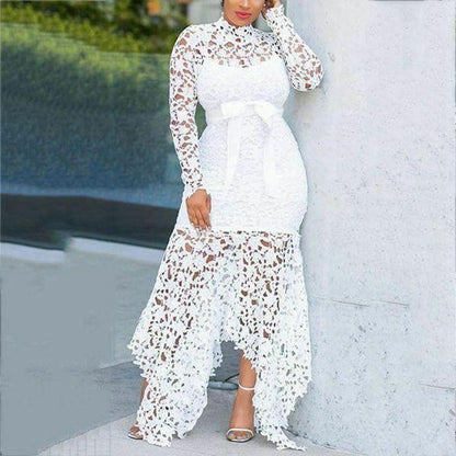 Lace Ladies Bodycon Plus Size Dress-STYLEGOING