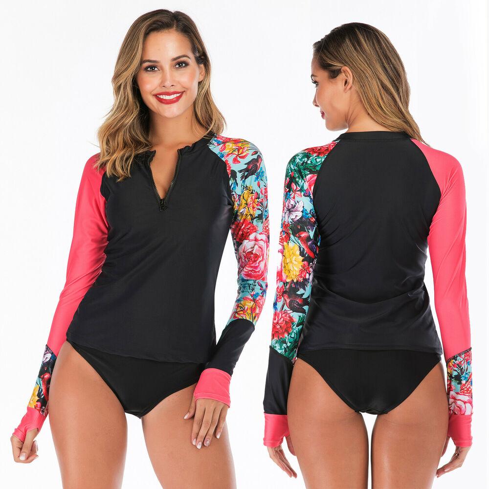 Long Sleeve Rash Guard Scuba Beathwear-STYLEGOING