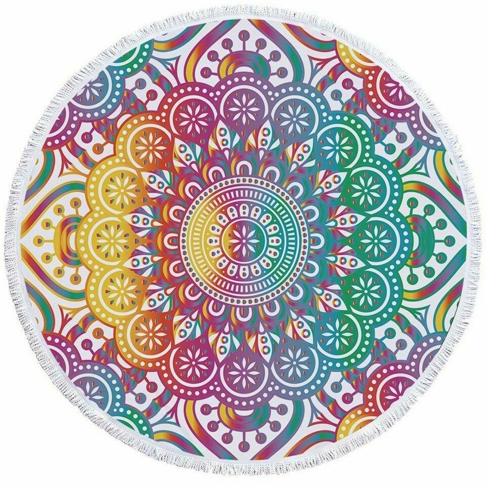 Women Beach Round Tasse Towel-STYLEGOING