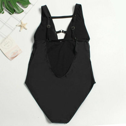 Womens Plus Size Monokini Swimwear-STYLEGOING