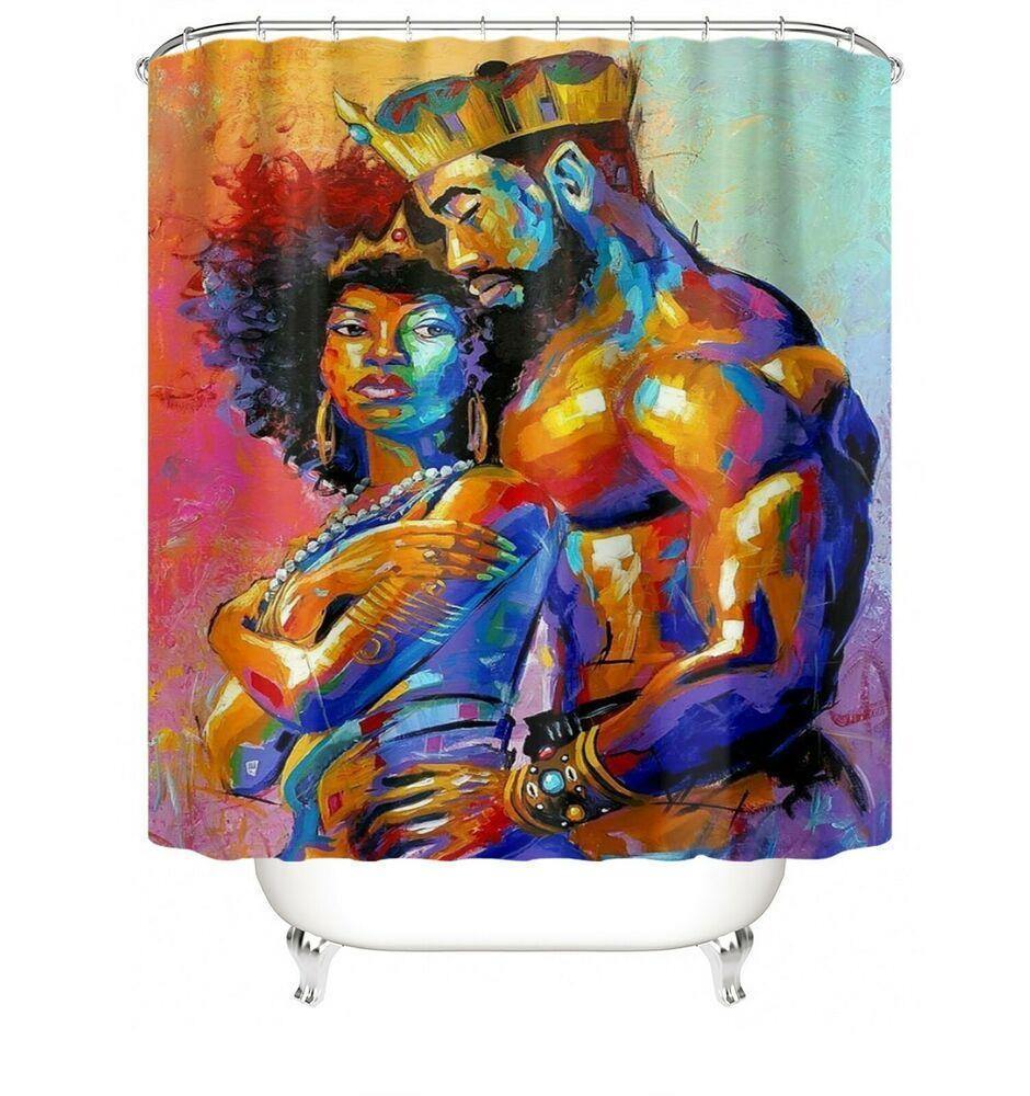 African Woman Shower Curtain-STYLEGOING