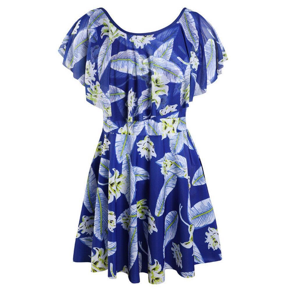 One Piece Plus Size Swimdress-STYLEGOING