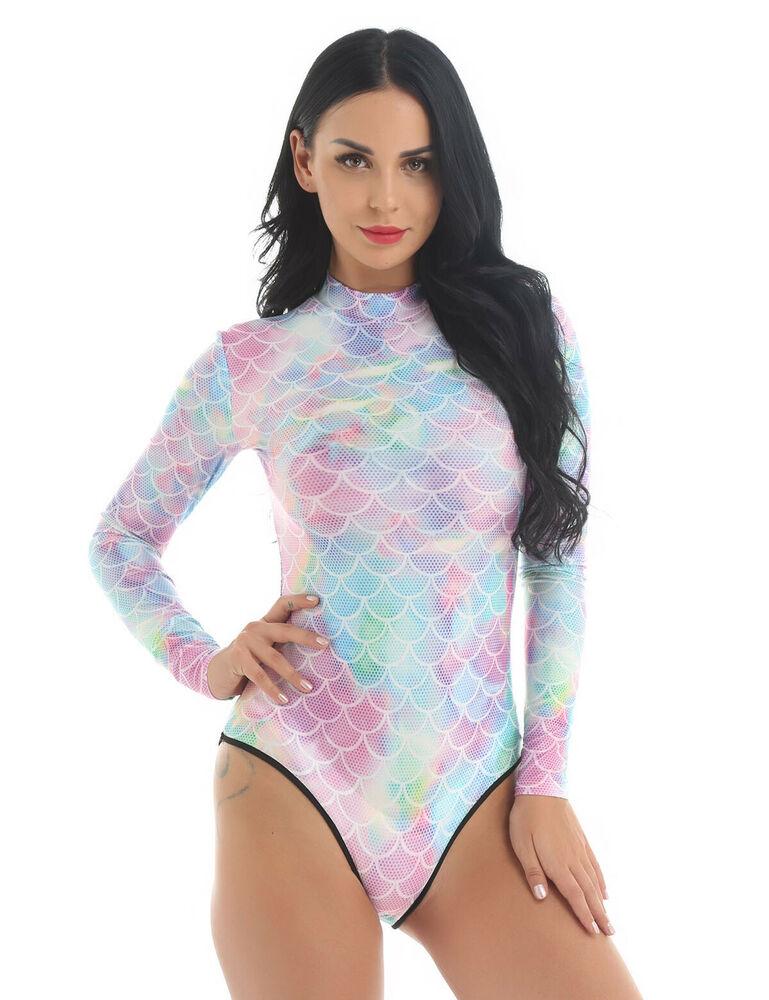 One Piece Mermaid Scale Print Swimwear-STYLEGOING