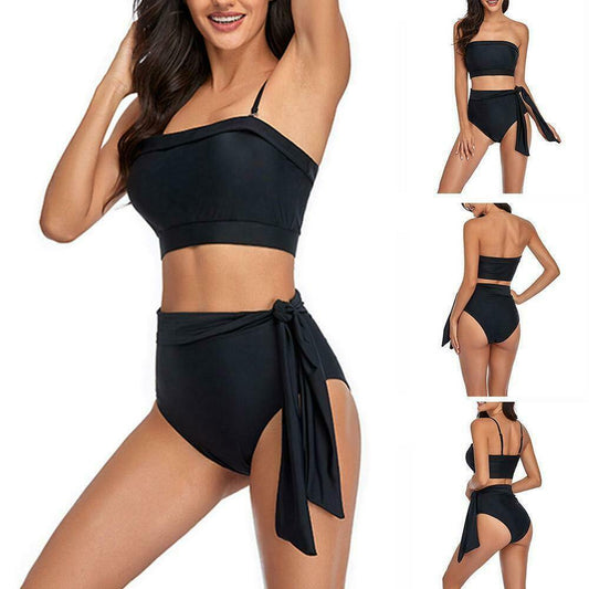 Black Sexy High Waist Bikini-STYLEGOING