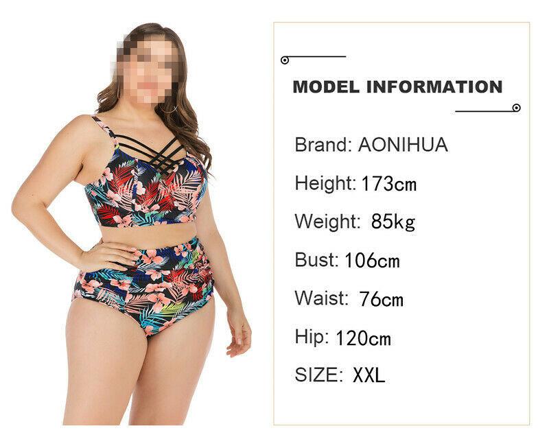 Plus Size Two Pieces Bikini Set-STYLEGOING