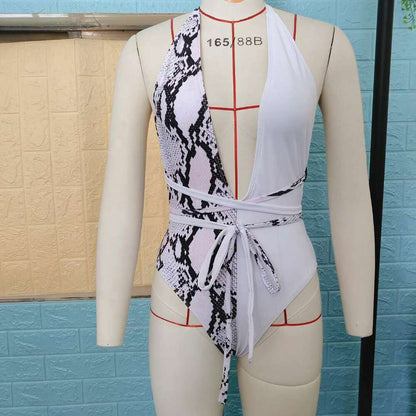 Sexy Snake Monokini Bikini Swimsuit-STYLEGOING