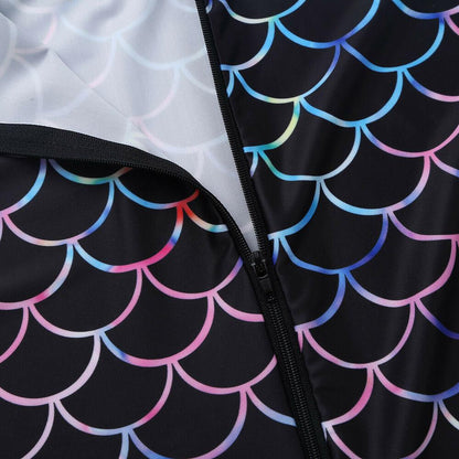 One Piece Mermaid Scale Print Swimwear-STYLEGOING
