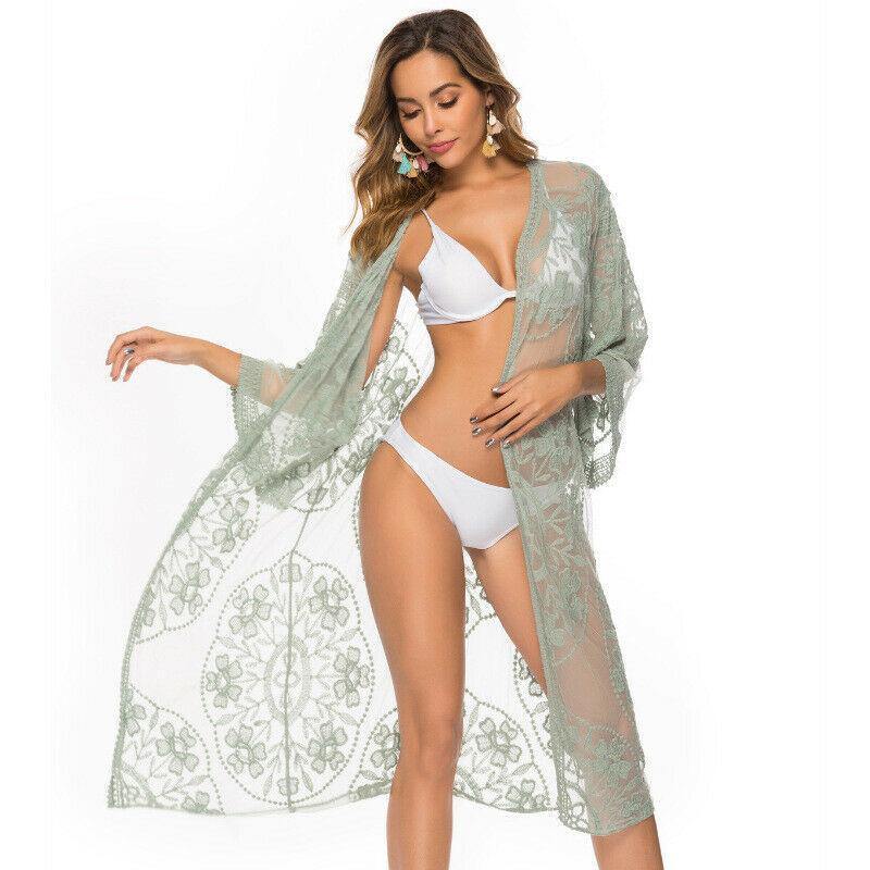 Beach Kimono Long Cardigan Cover Up-STYLEGOING