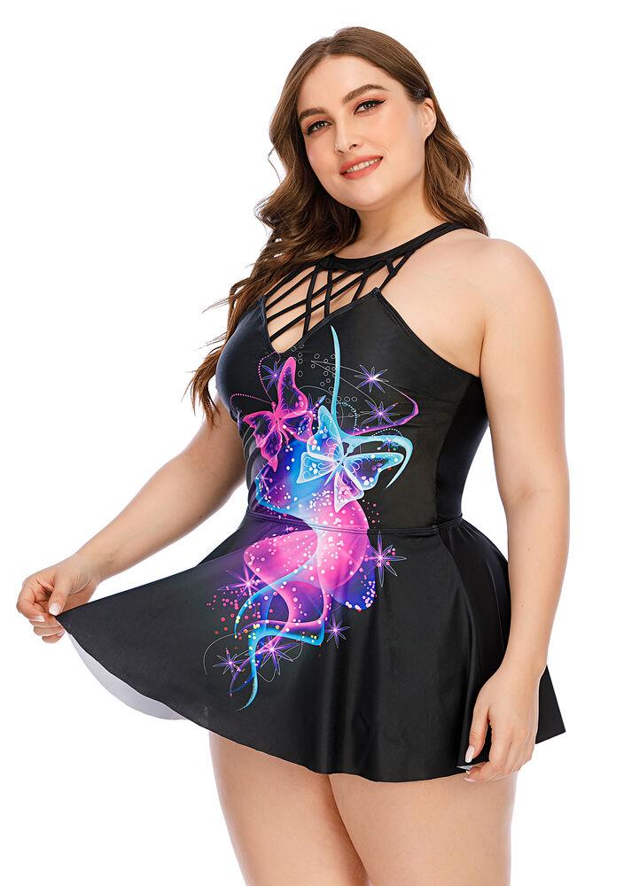 Plus Size Beach Monokini Swimsuit-STYLEGOING