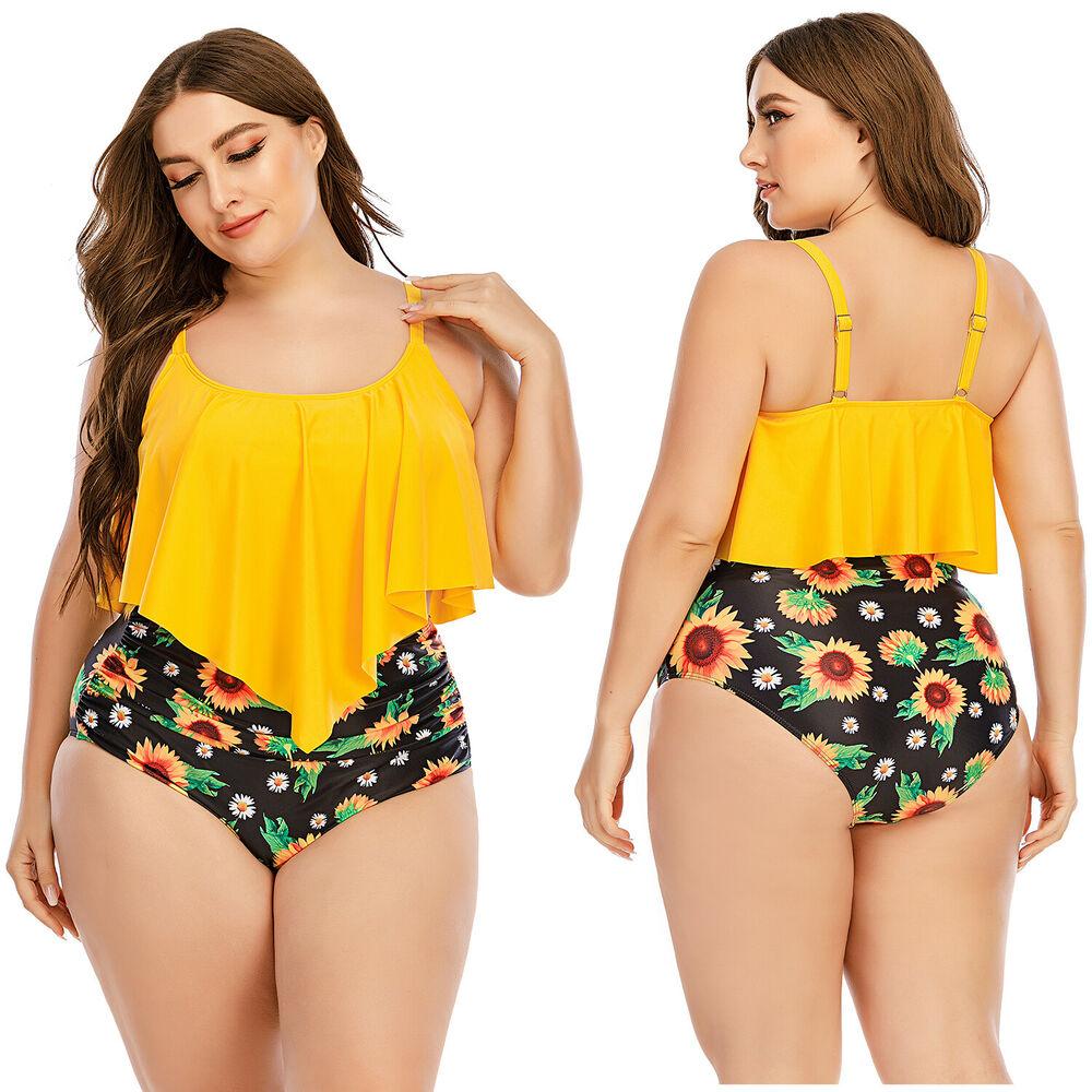 Plus Size Swimsuit High Waist Bikini-STYLEGOING