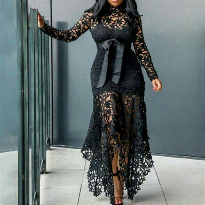 Lace Ladies Bodycon Plus Size Dress-STYLEGOING