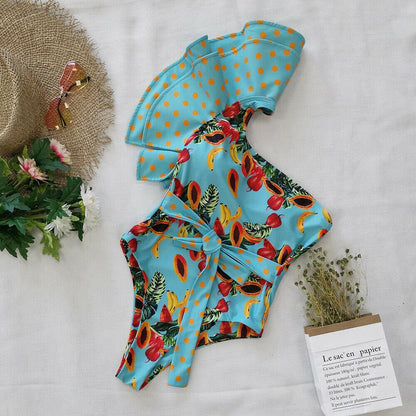 One Shoulder Swimwear Monokini Bikini-STYLEGOING