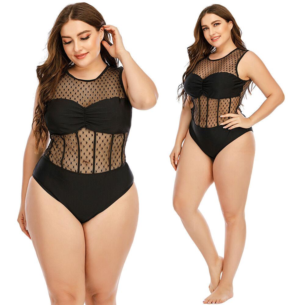 Plus Size Monokini Bikini Swimwear-STYLEGOING