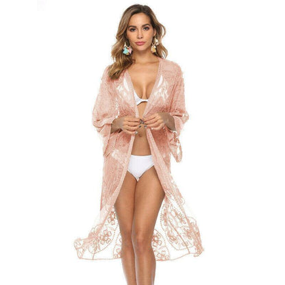 Beach Kimono Long Cardigan Cover Up-STYLEGOING