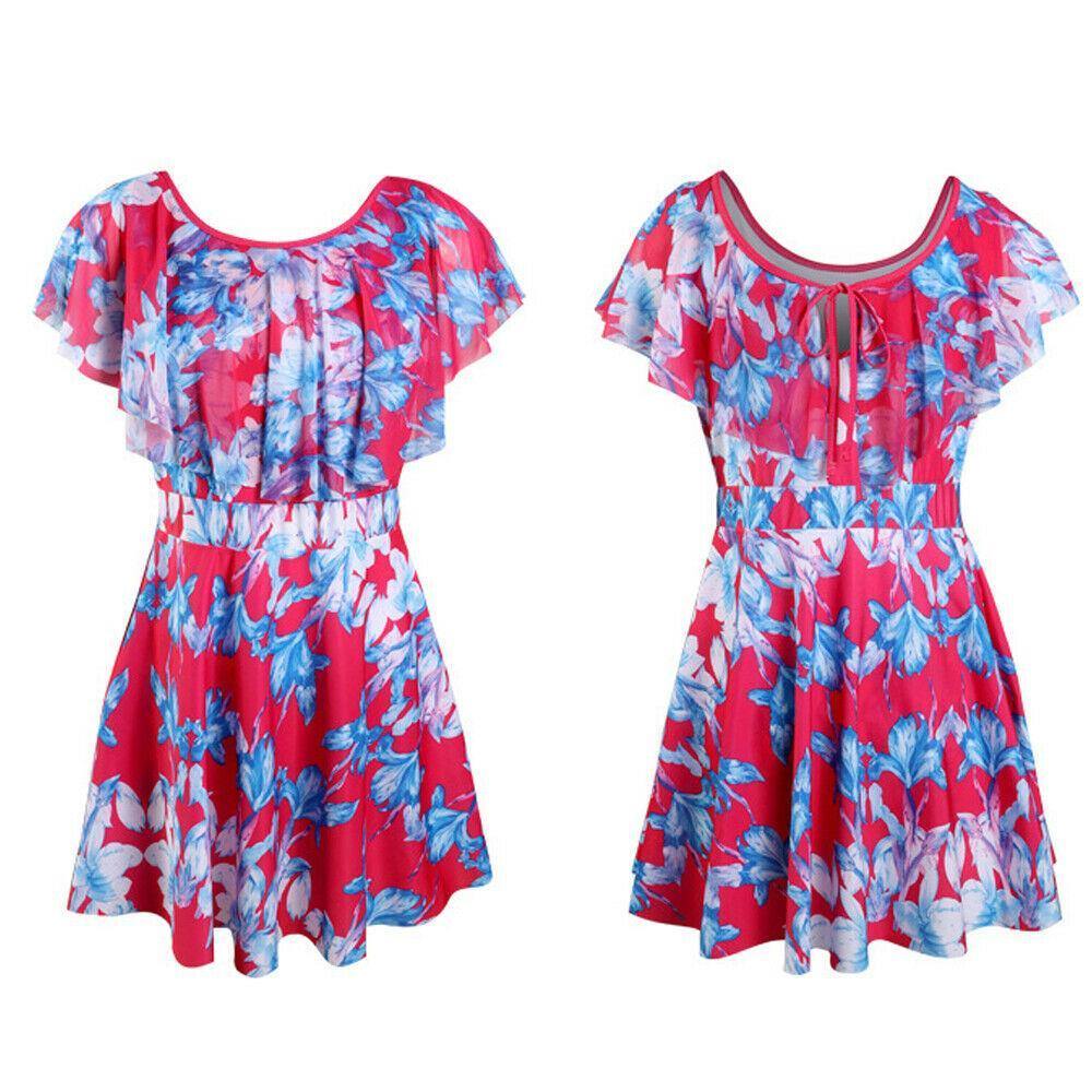 One Piece Plus Size Swimdress-STYLEGOING