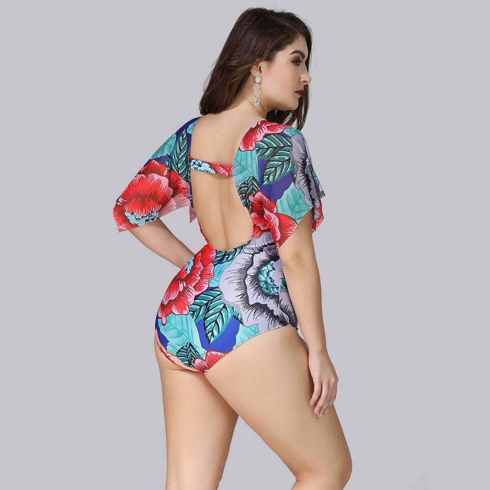 Plus Size One Piece Bikini-STYLEGOING
