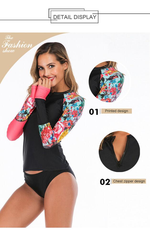 Long Sleeve Rash Guard Scuba Beathwear-STYLEGOING