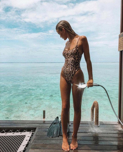Leopard One Piece Bikini Set-STYLEGOING