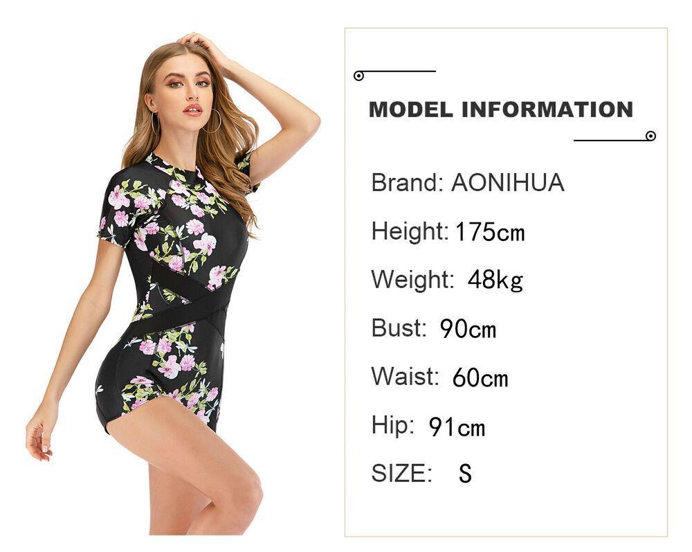 Women Surf One Piece Rash Guard Swimwear-STYLEGOING