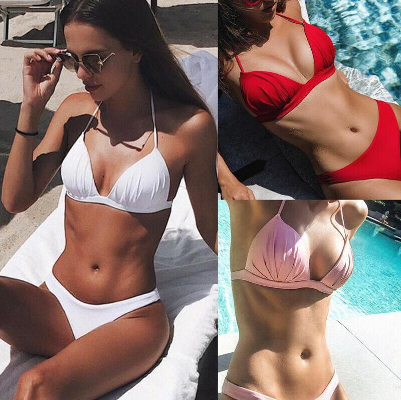 Womens Swimwear Triangle Bikini Set-STYLEGOING
