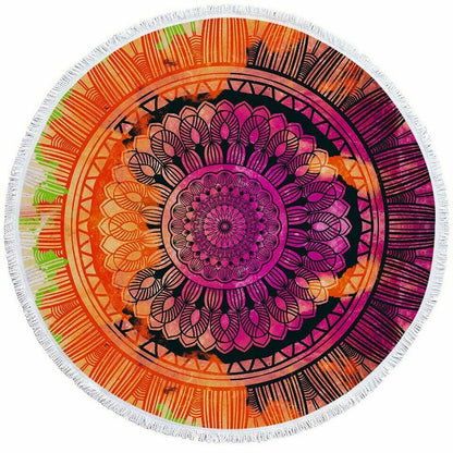Women Beach Round Tasse Towel-STYLEGOING