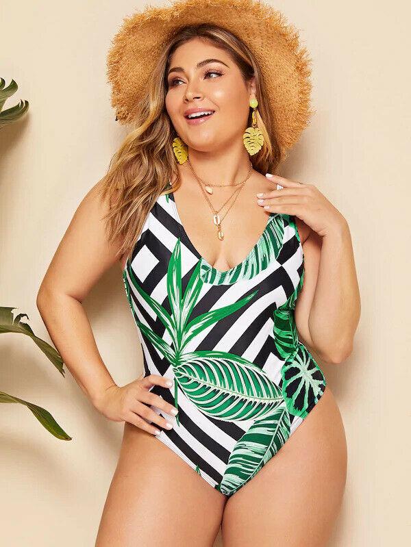 Plus Size One Piece Bikini-STYLEGOING