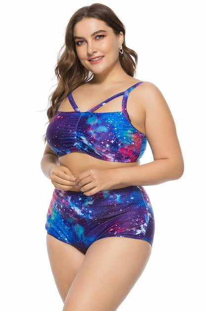 Plus Size Swimsuit High Waist Bikini Set-STYLEGOING