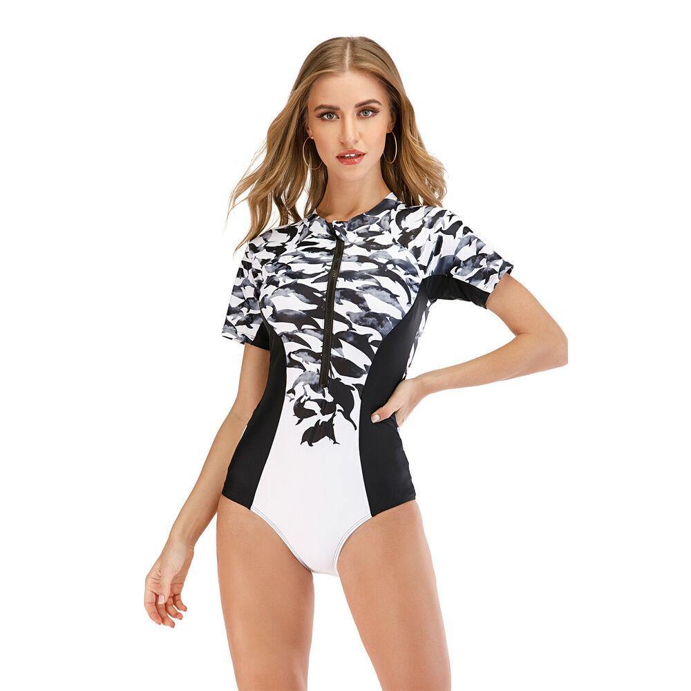 Surf Swimsuit One Piece Rash Guard Swimwear-STYLEGOING