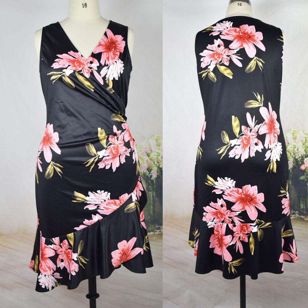 Womens Casual Plus Size Midi Dresses-STYLEGOING