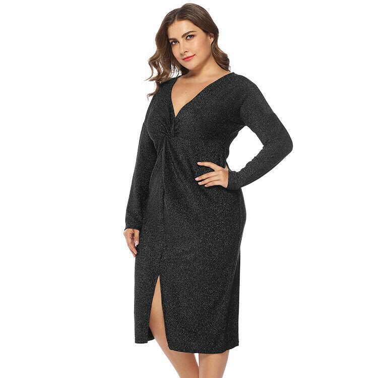 Plus Size Women Casual Maxi Dress-STYLEGOING